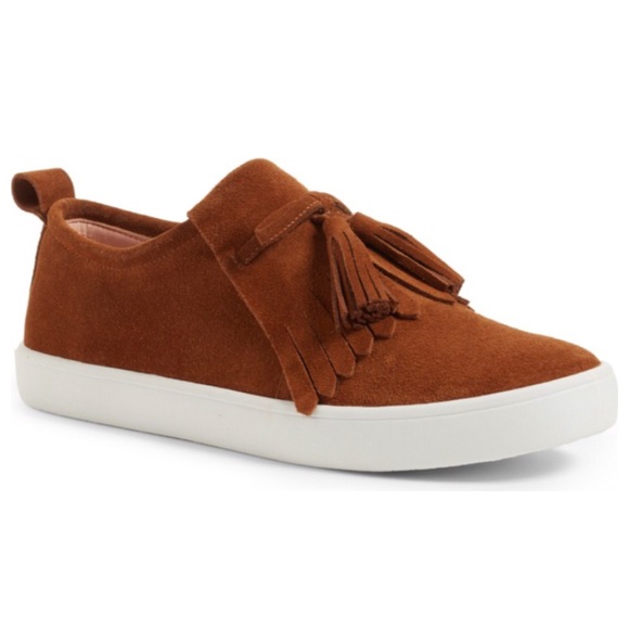 NWT. Kate Spade dark taupe tassel sneakers - Picture 3 of 8